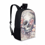 3D Printing Skull Floral School Bags for Boys Girls Kids