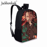 Jackherelook Kimetsu?No?Yaiba School Bags Warm Blood Style Bookbags