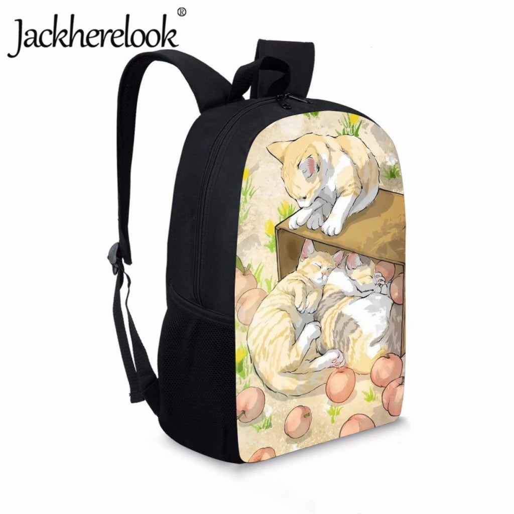 Jackherelook Kitten Bookbags 17 inch for Kids Boys Girls