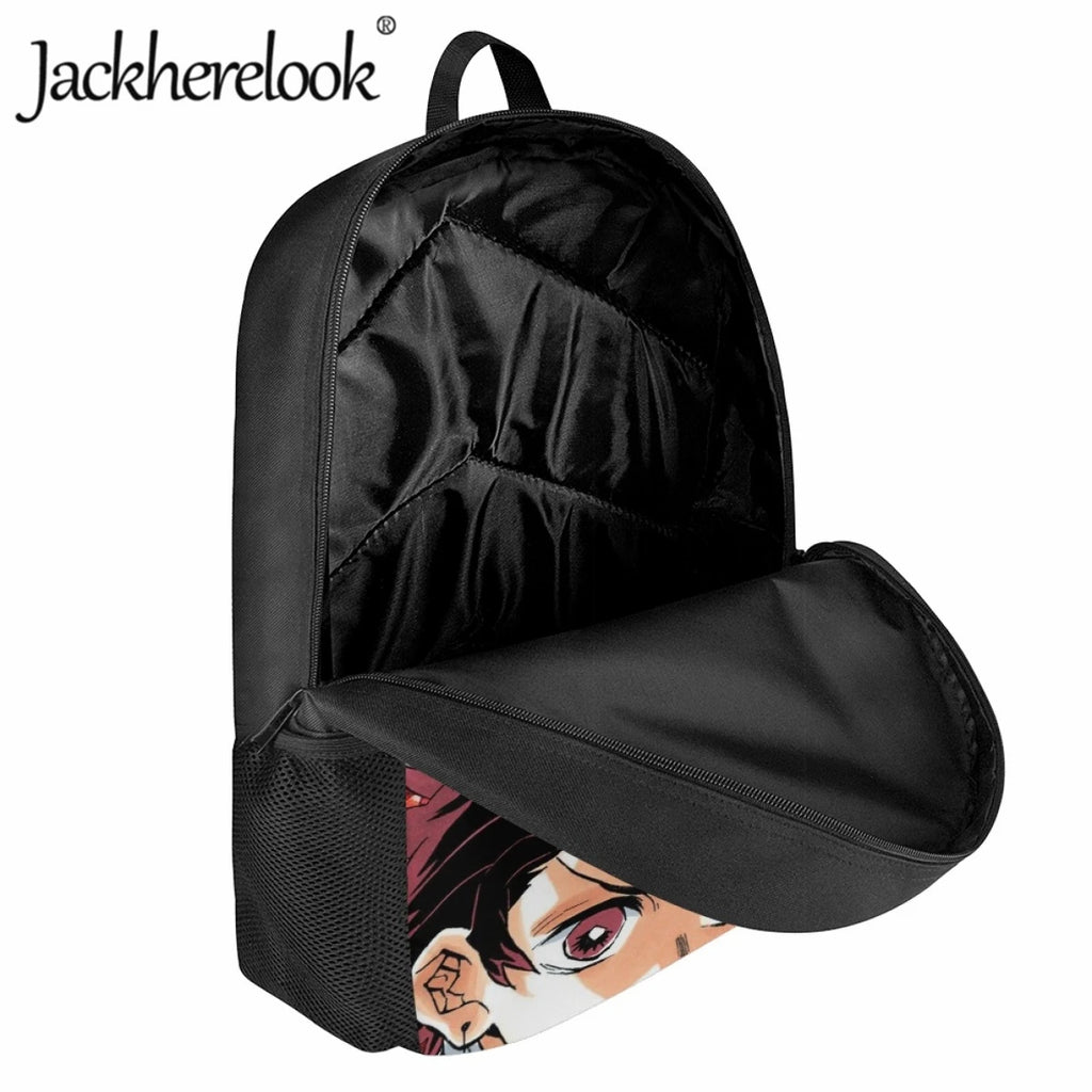 Jackherelook Teenagers School Bag Japanese Anime Demon Slayer Design Bookbag
