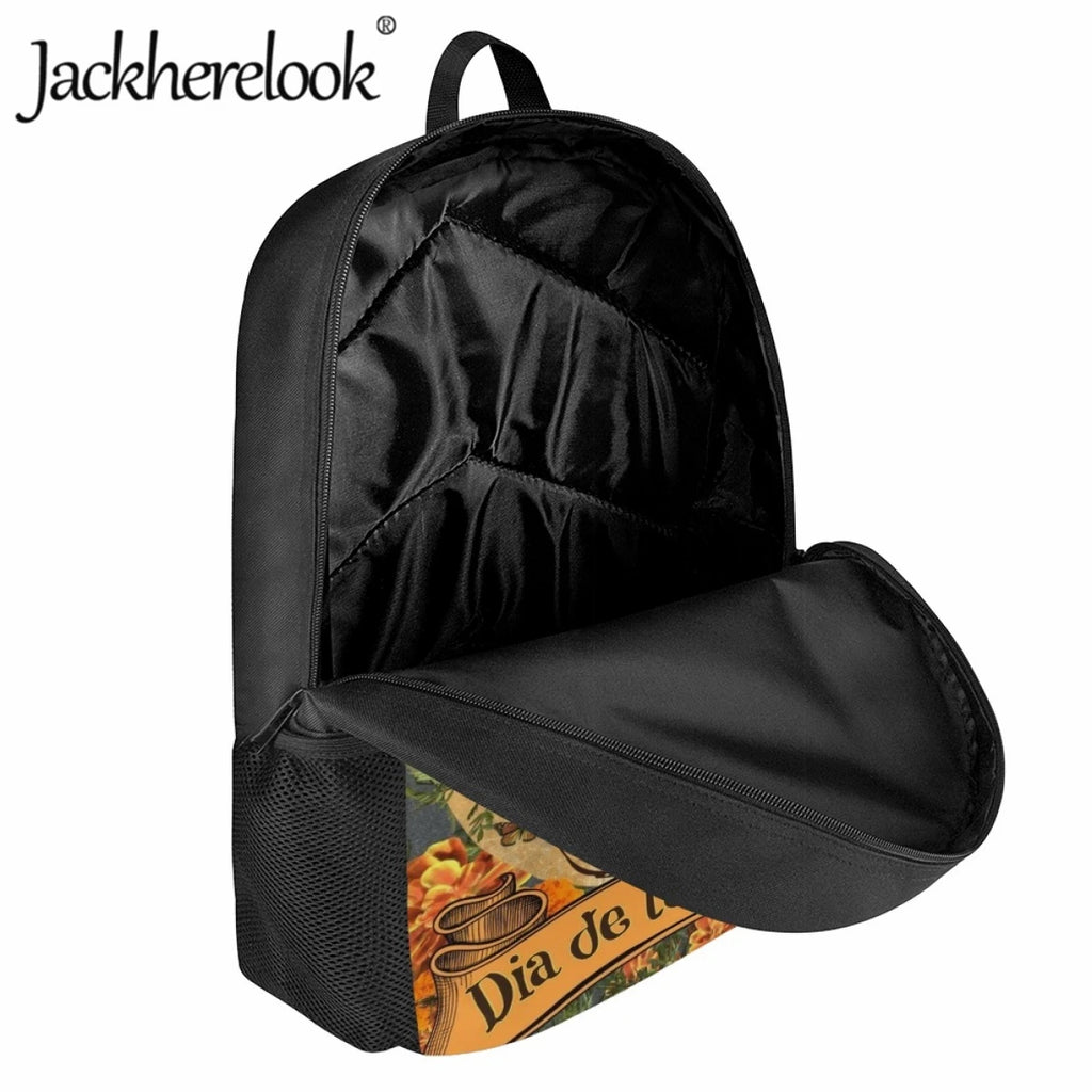 Skull Pattern School Backpack Party Bookbag for Teens Boys Girls