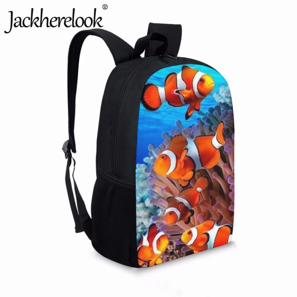 Underwater World Pattern Schoolbag for Kids Student Book Bags