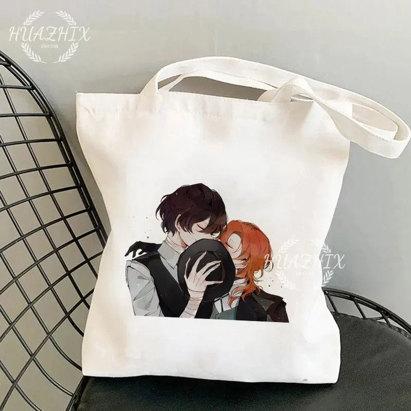 Bungou Stray Dogs Chuuya Nakahara Osamu Dazai Handbags Women Canvas Bag