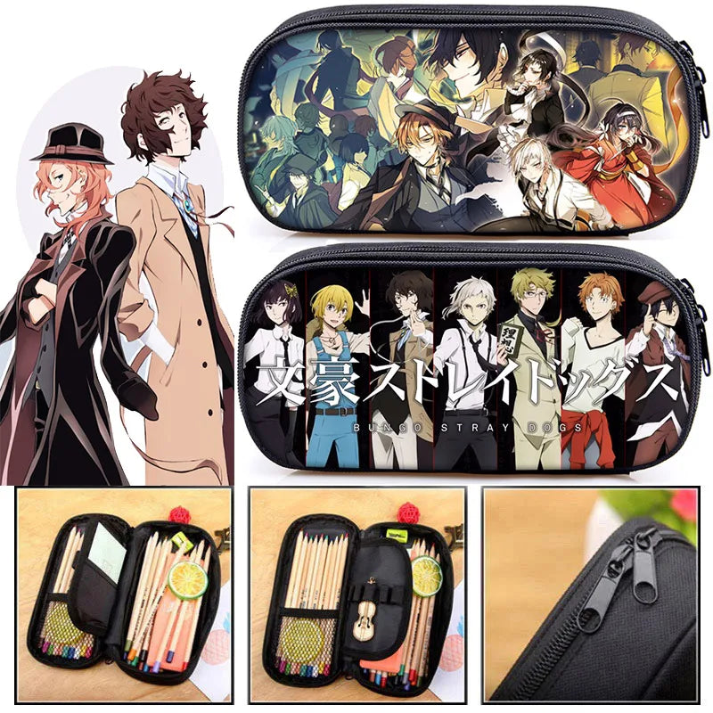 Bungou Stray Dogs Pencil Bag Chuuya Nakahara Osamu Dazai Makeup Bag
