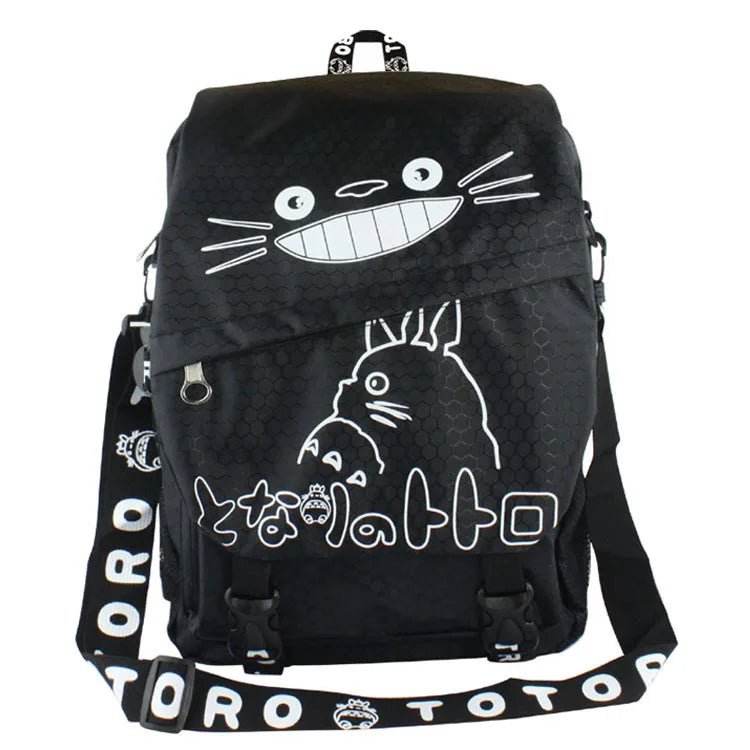 Japan Anime Miyazaki Totoro Canvas Adult Backpack School Bag