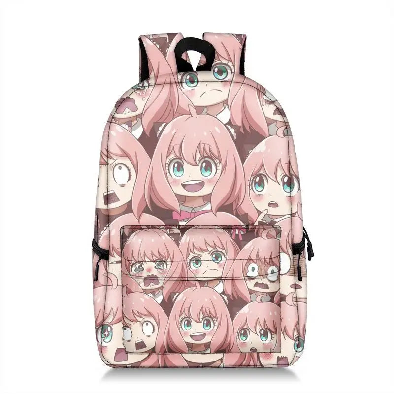 Anime Spy X Family Anya Forger Backpack Waterproof Schoolbag