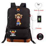 Japanese Anime One Piece Luffy Backpack Canvas School Bag