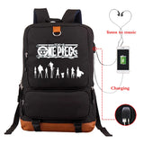 Japanese Anime One Piece Luffy Backpack Canvas School Bag