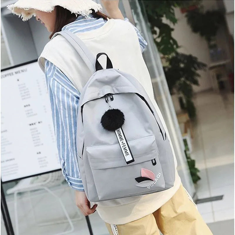 Leaves Canvas Backpack for School College Students