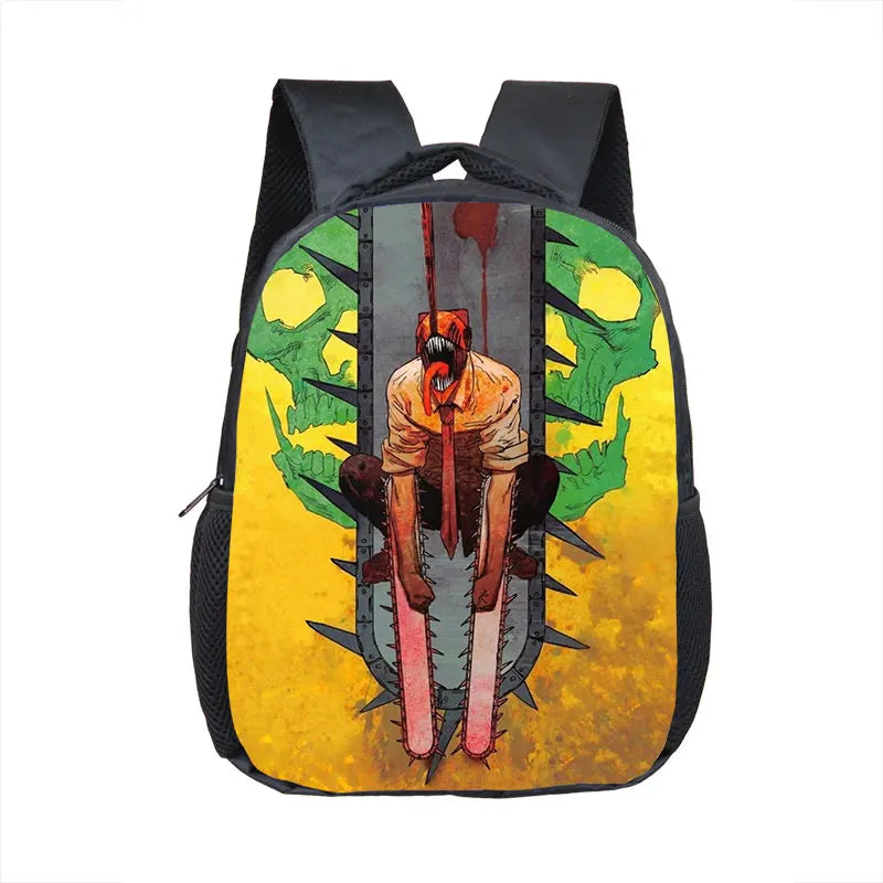 Anime Manga Chainsaw Man Backpack for Children School Bags