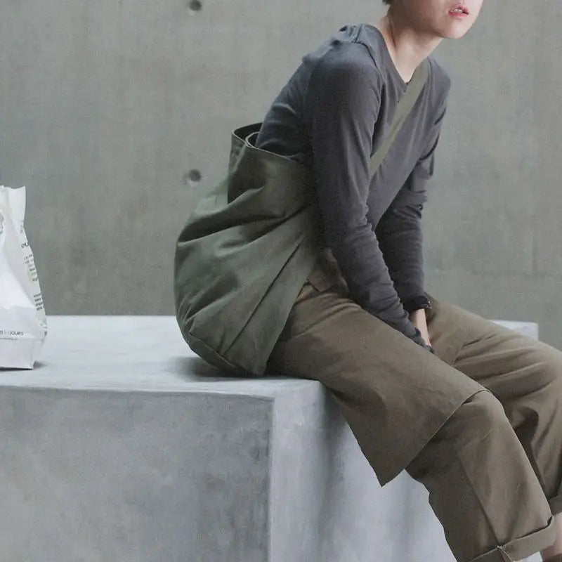Japanese Canvas Bag Female Messenger Bag Female Large-capacity Student School Ba