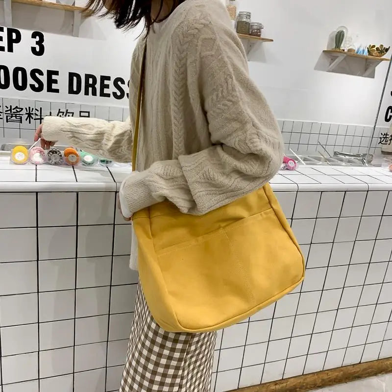 Japanese Canvas Bag Harajuku Ulzzang Messenger Student Class Ba