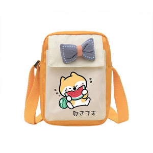 Japanese Bow Shiba Inu Phone Shoulder Bag