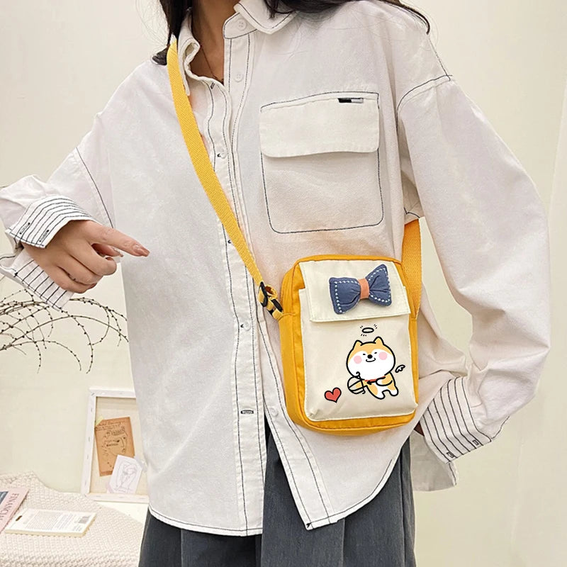 Japanese Bow Shiba Inu Phone Shoulder Bag