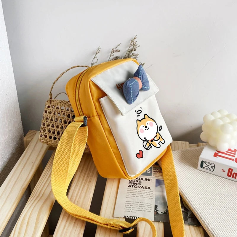 Japanese Bow Shiba Inu Phone Shoulder Bag