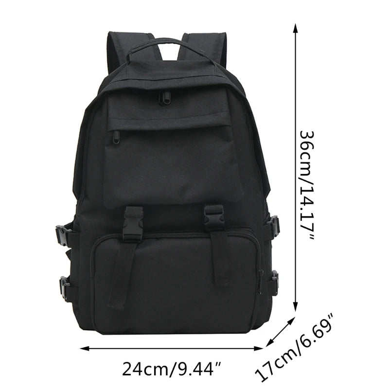 Japanese Harajuku Style Backpack Solid Shoulder Bag