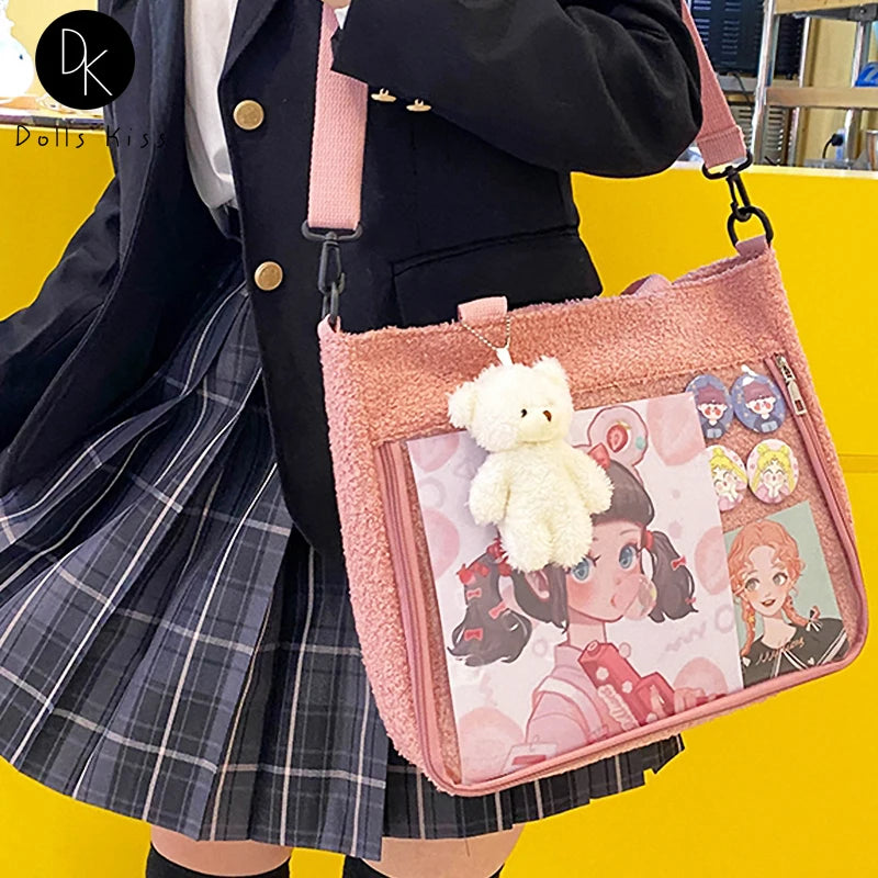 Japanese Plush Ita Bag Messenger Handbag