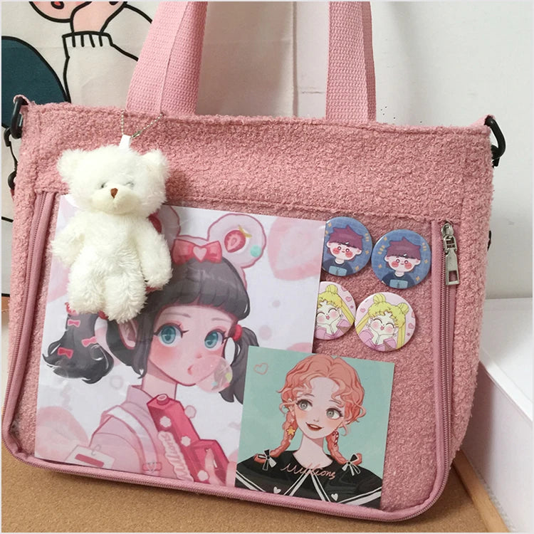 Japanese Plush Ita Bag Messenger Handbag