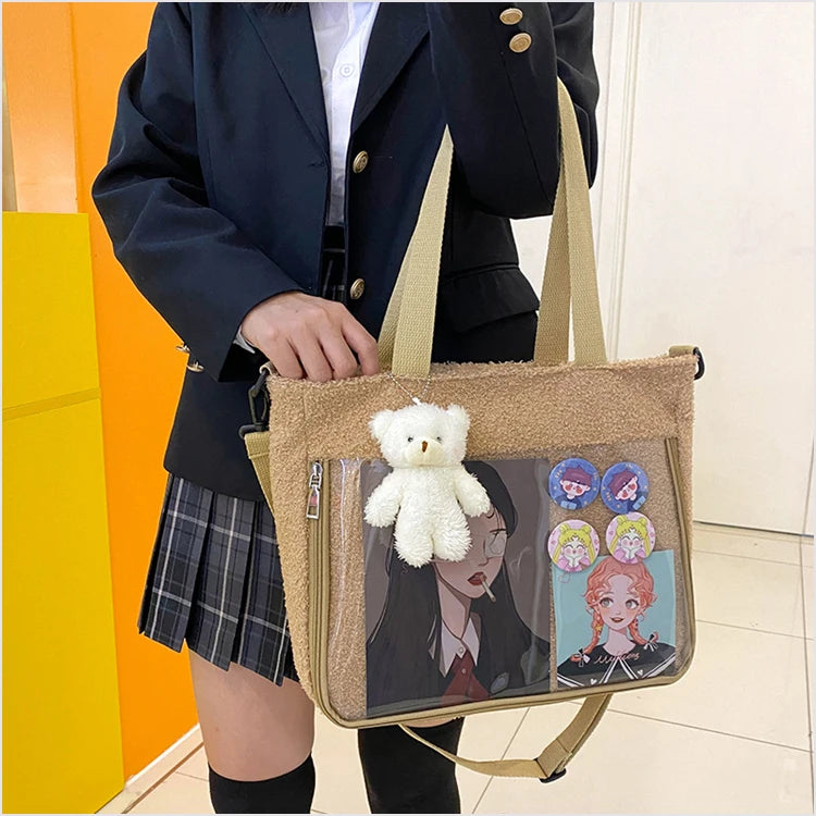 Japanese Plush Ita Bag Messenger Handbag