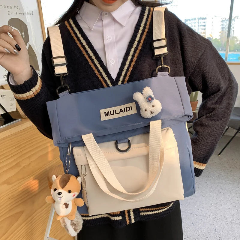 Japanese Preppy Style Backpack Handbag for High School Students