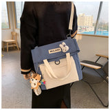 Japanese Preppy Style Backpack Handbag for High School Students