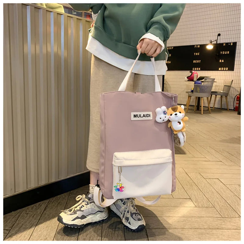 Japanese Preppy Style Backpack Handbag for High School Students