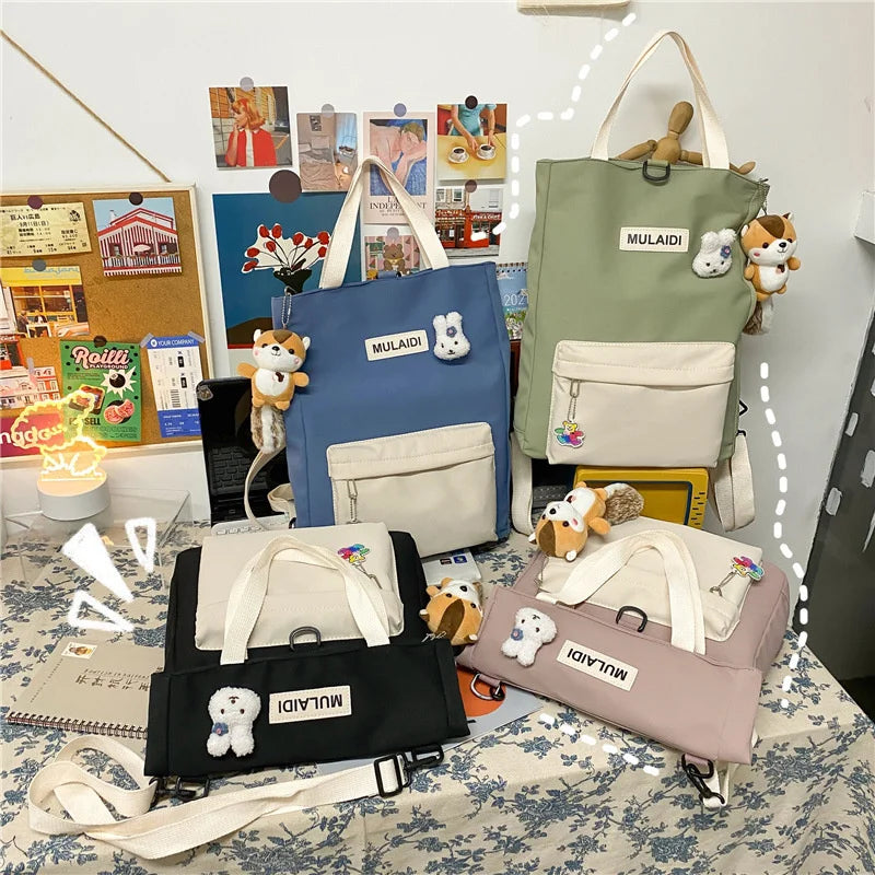 Japanese Preppy Style Backpack Handbag for High School Students