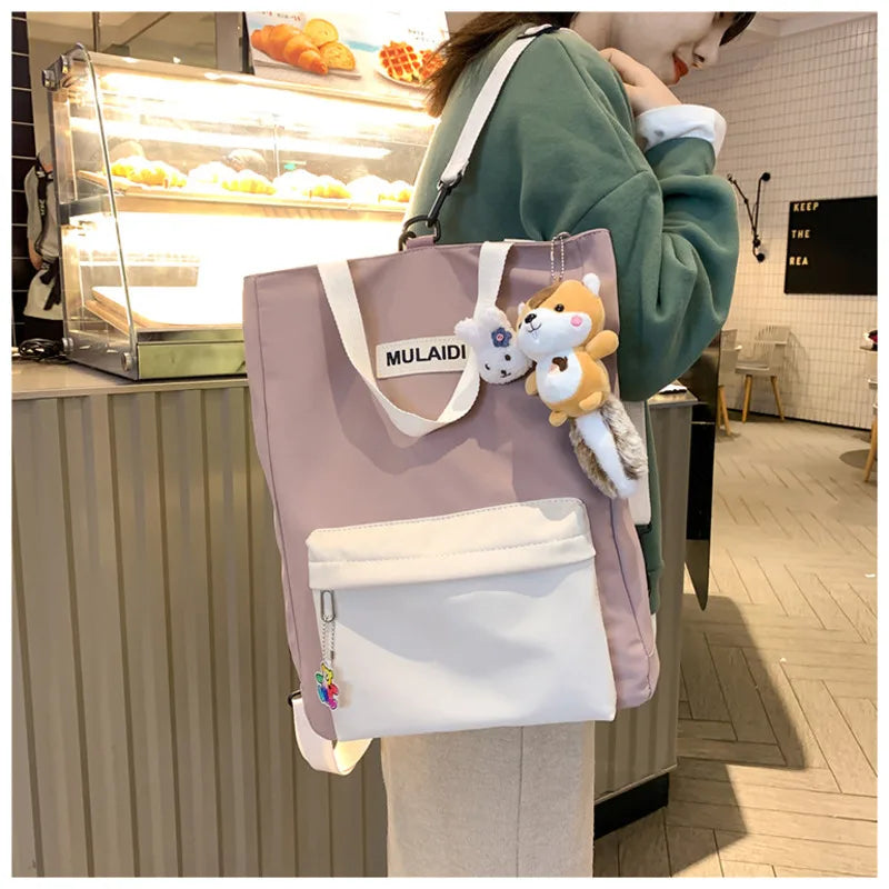 Japanese Preppy Style Backpack Handbag for High School Students