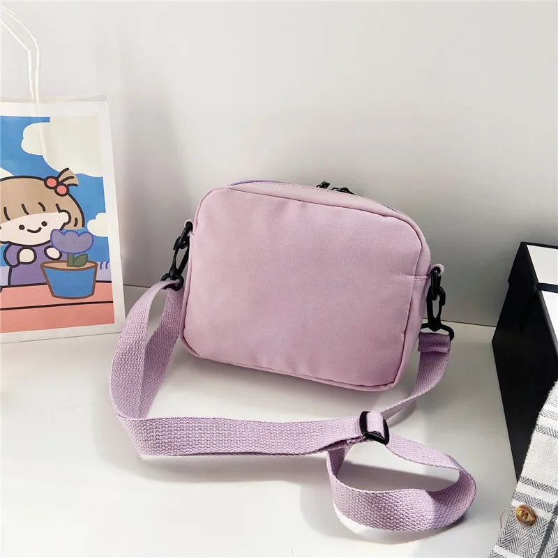Japanese Style Canvas Shoulder Bag Crossbody Bag Women Small Messenger Bag