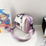 Japanese Style Canvas Shoulder Bag Crossbody Bag Women Small Messenger Bag