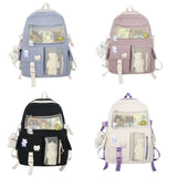 Japanese Style Cartoon Schoolbag Double Shoulder Bag for Teenage Girl Students
