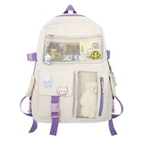 Japanese Style Cartoon Schoolbag Double Shoulder Bag for Teenage Girl Students