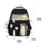 Japanese Style Cartoon Schoolbag Double Shoulder Bag for Teenage Girl Students