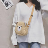 Japanese Style Plush Shoulder Bag for Women