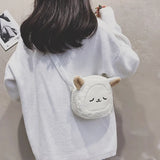 Japanese Style Plush Shoulder Bag for Women