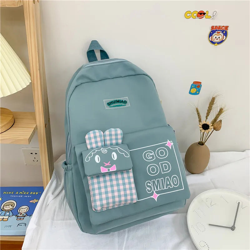 Japanese Style Women's Backpack for Girls High School Waterproof