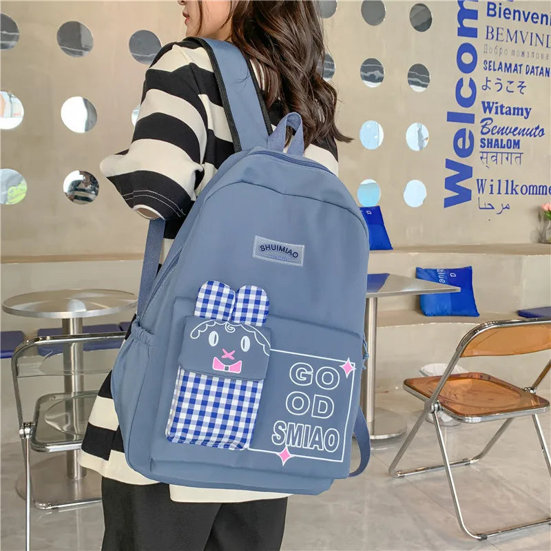 Japanese Style Women's Backpack for Girls High School Waterproof