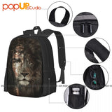 Jesus And Lion Christian Backpack Large Capacity Schoolbag