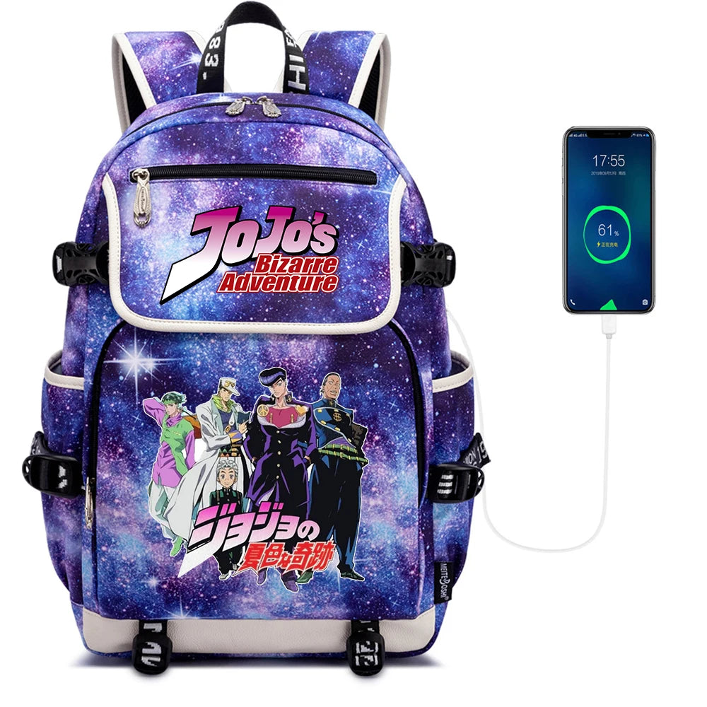 JoJo's Bizarre Adventure Casual Packsack Teenagers Rucksack