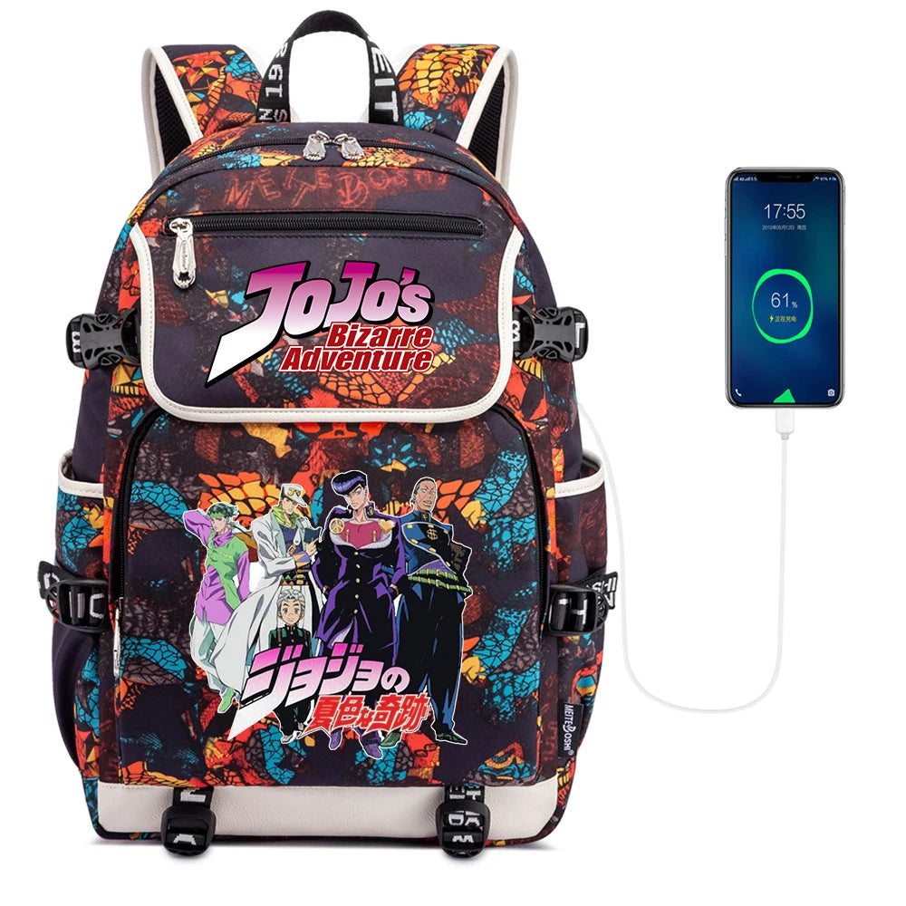 JoJo's Bizarre Adventure Casual Packsack Teenagers Rucksack