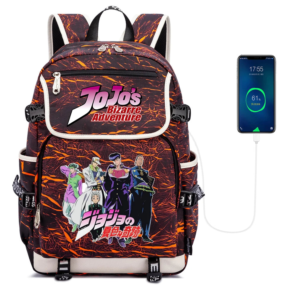 JoJo's Bizarre Adventure Casual Packsack Teenagers Rucksack