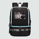 JoJo's Bizarre Adventure Backpack USB Laptop Anime Travel Backpack