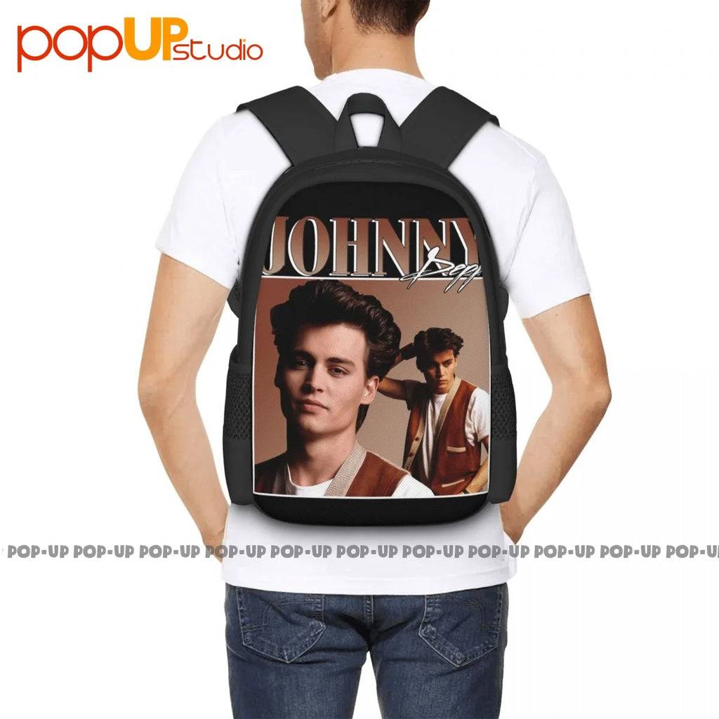 Johnny Depp 90'S Backpack Large Capacity Gym Art Print Shopping Bag