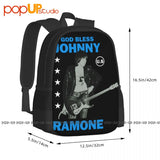 Johnny Ramone 2007 God Bless Backpack Large Capacity Bookbag