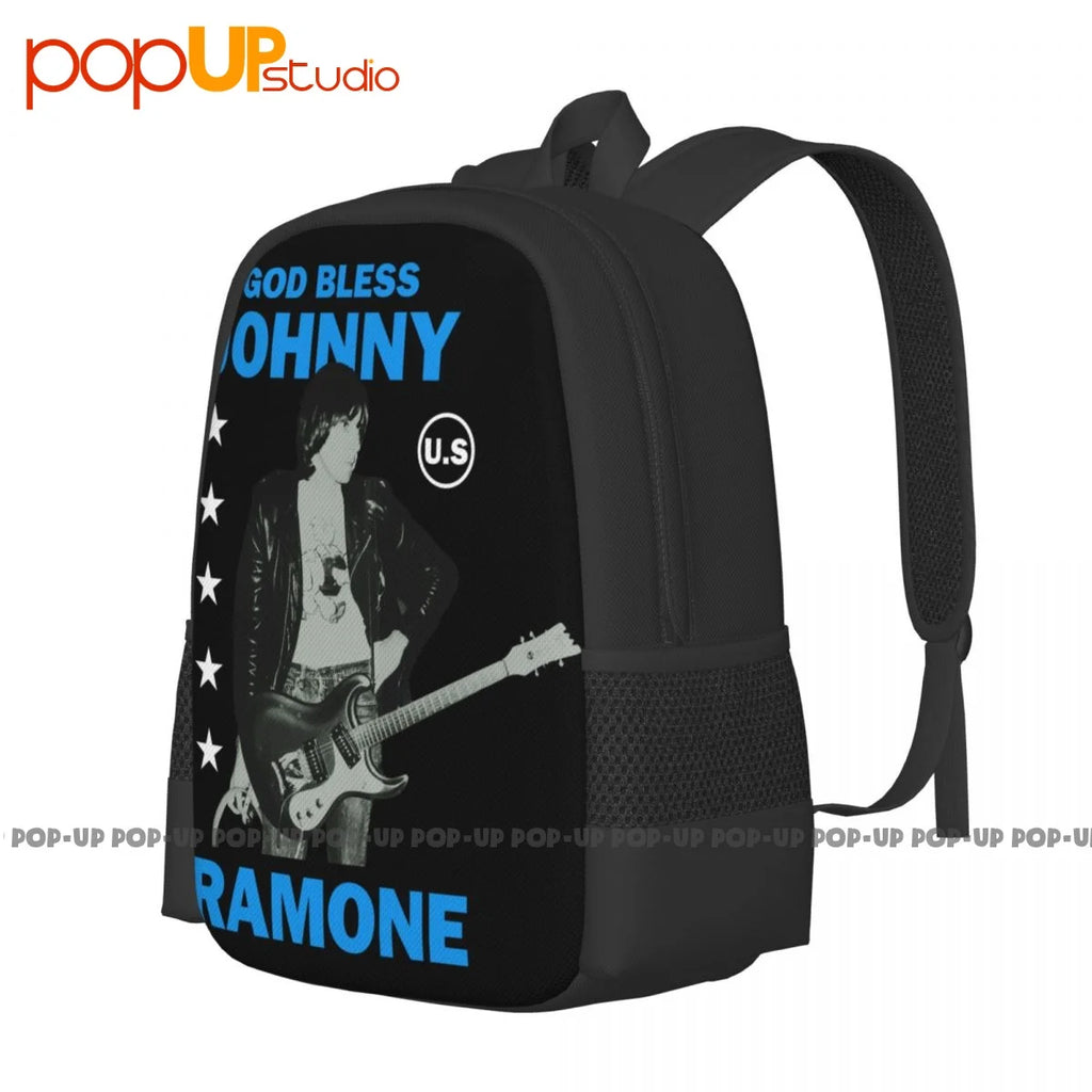 Johnny Ramone 2007 God Bless Backpack Large Capacity Bookbag