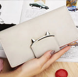Joyho Cat Zipper Tassel Women Wallets Rivet Long Clutch Bag
