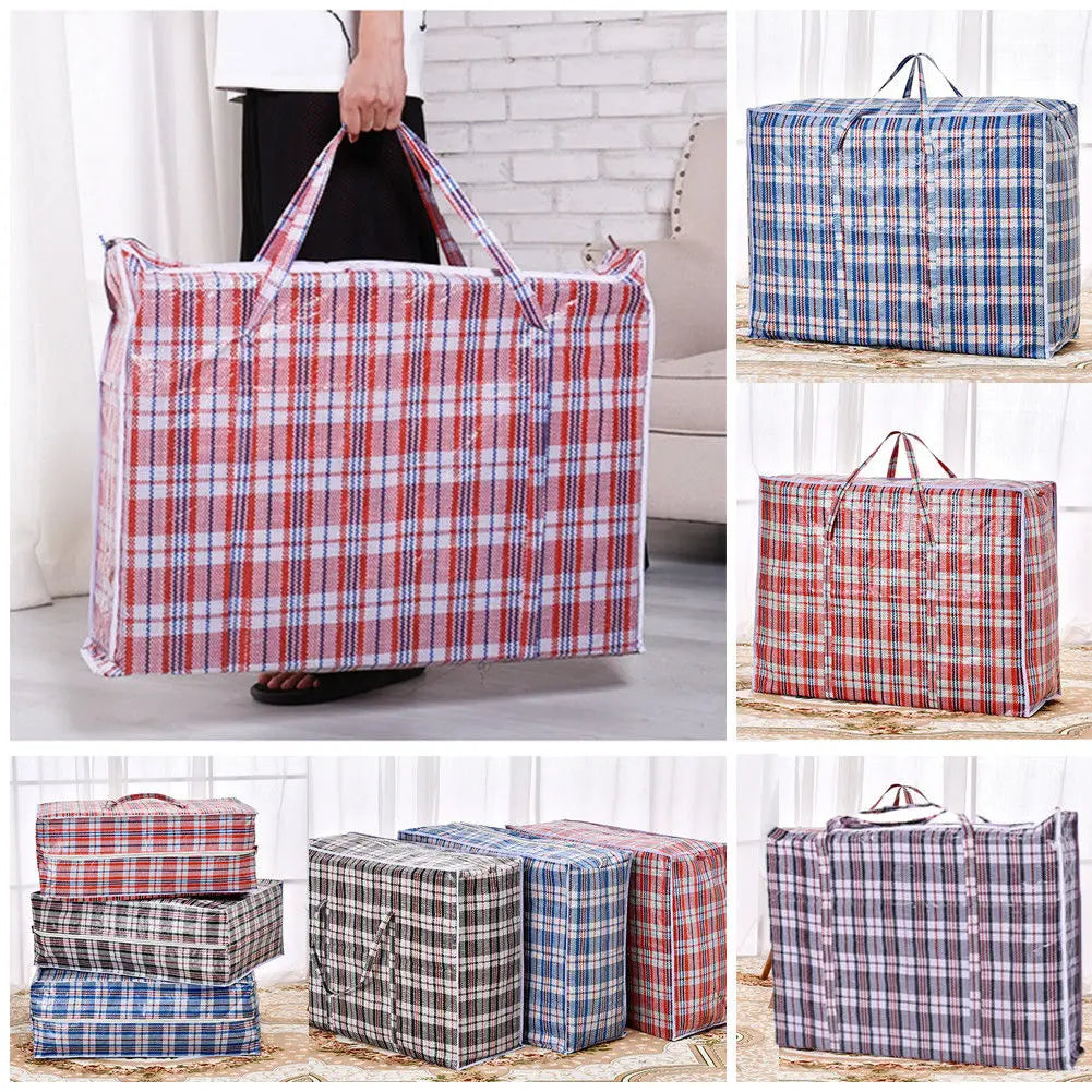 Jumbo Home Laundry Plastic Bag Zipped Reusable Large Strong Storage Bags