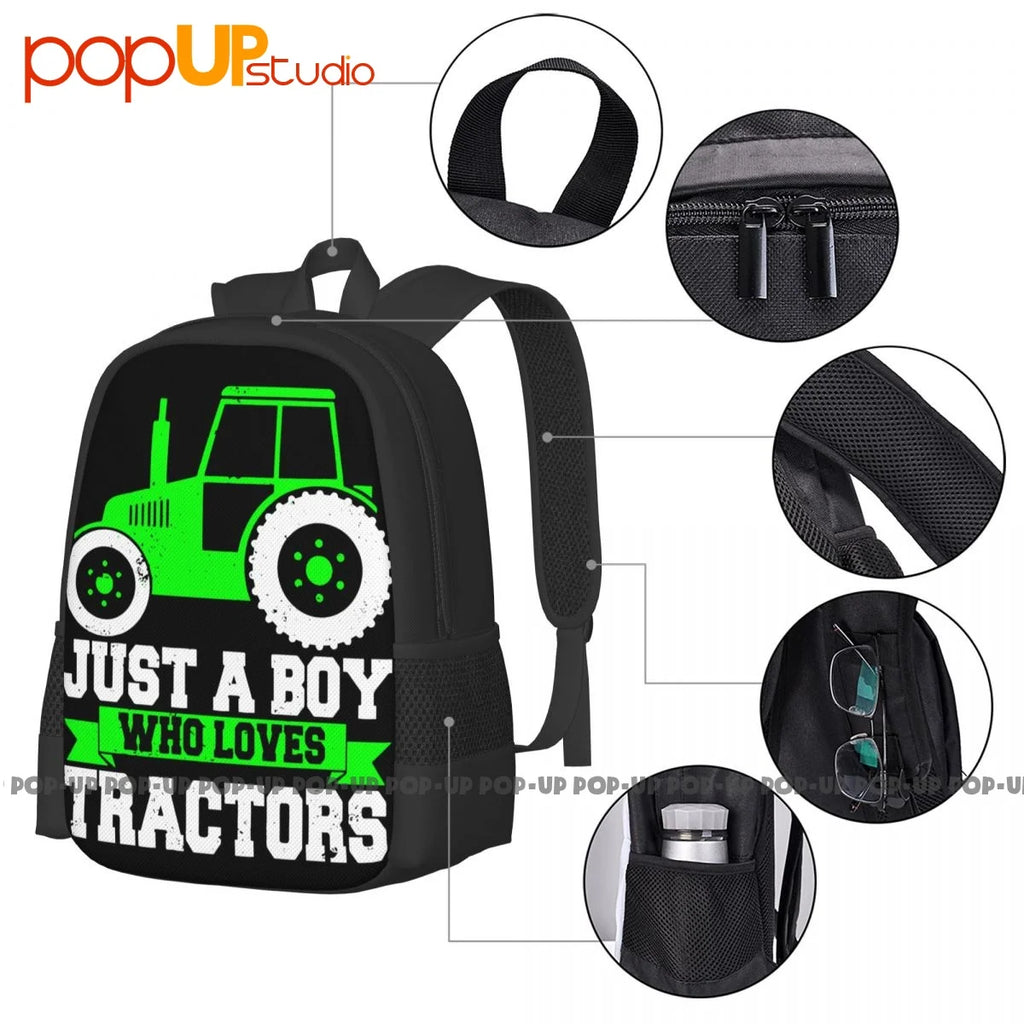 Tractor Backpack Large Capacity Art Print Gym Tote Bag
