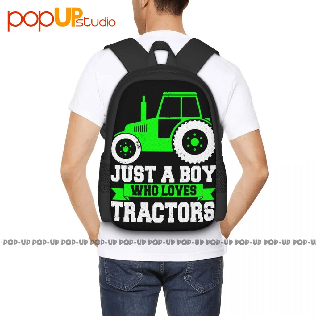 Tractor Backpack Large Capacity Art Print Gym Tote Bag