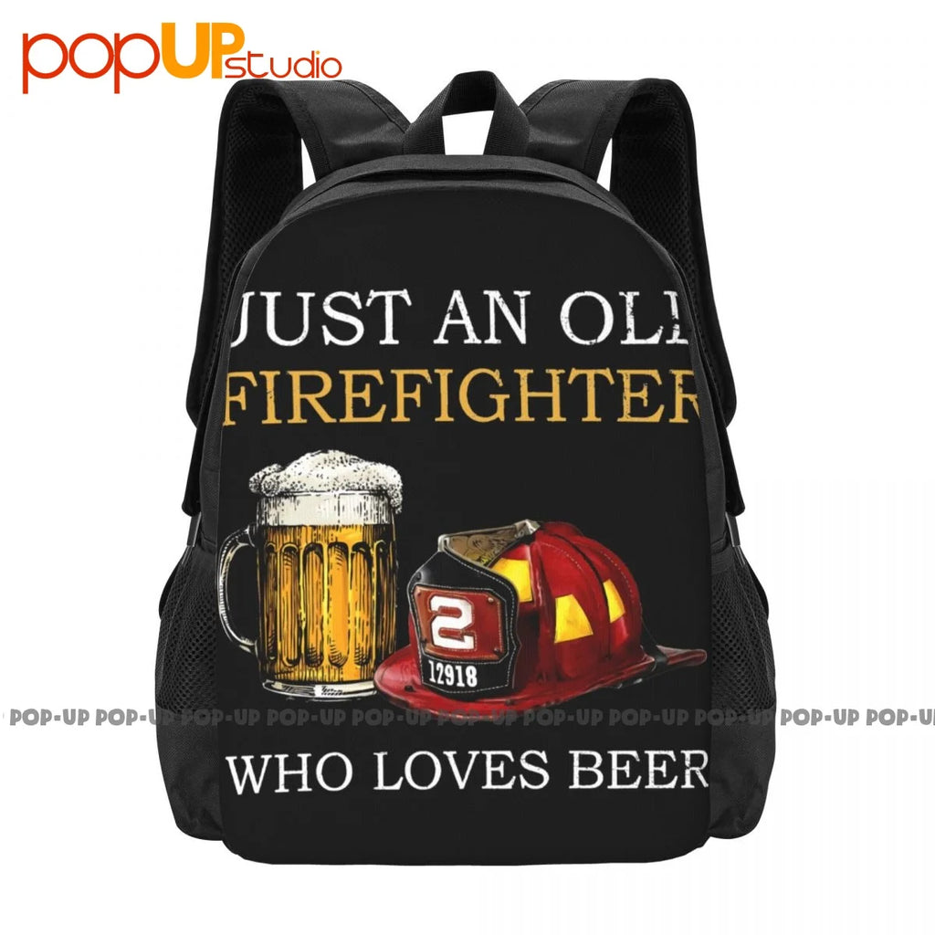 Firefighter Who Loves Beer Backpack
